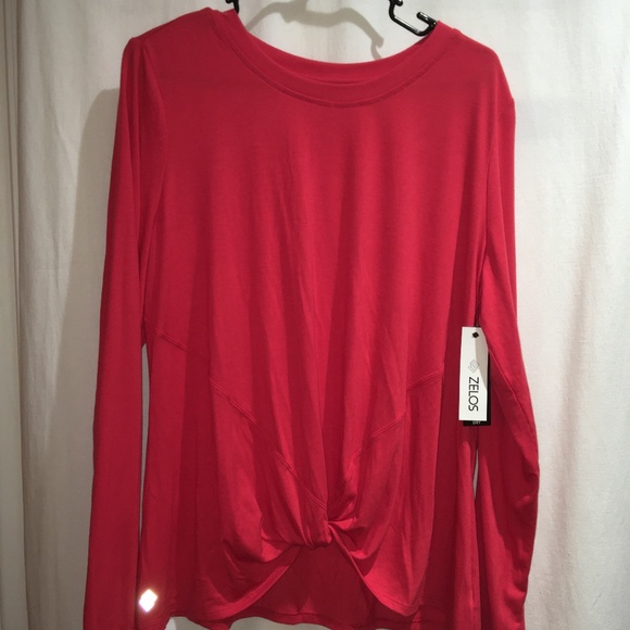 ZELOS Tops - NWT Zelos  top XL front twist dry wicking